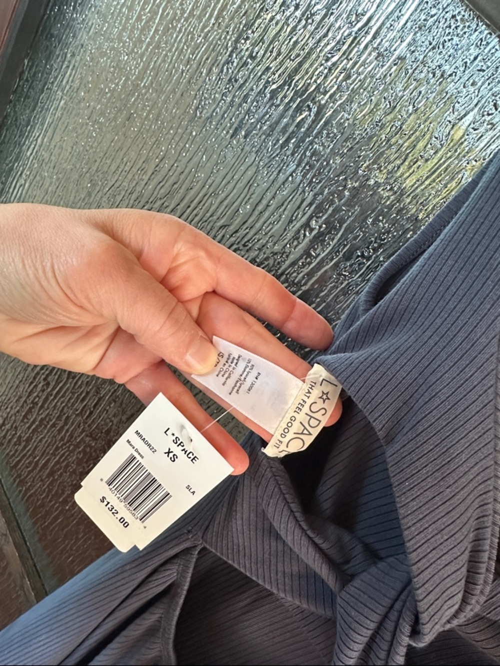 l*space Ribbed Scoop-Neck Maxi Dress - Slate Blue size XS NWT - Picture 7 of 7